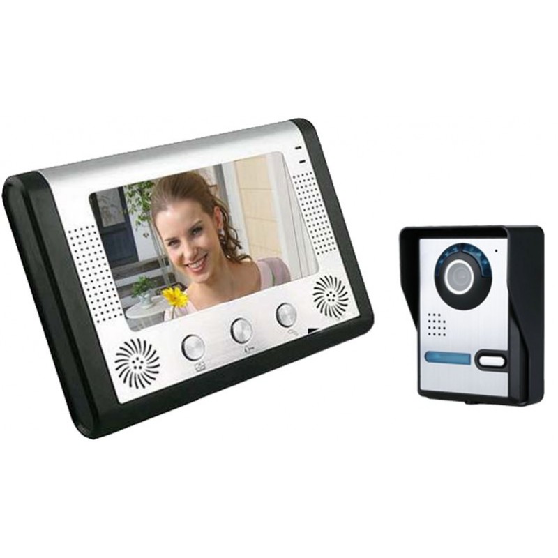VDP-111S Έγρωμο Σετ Θυροτηλεόρασης 4 Καλωδίων 7" TFT LCD